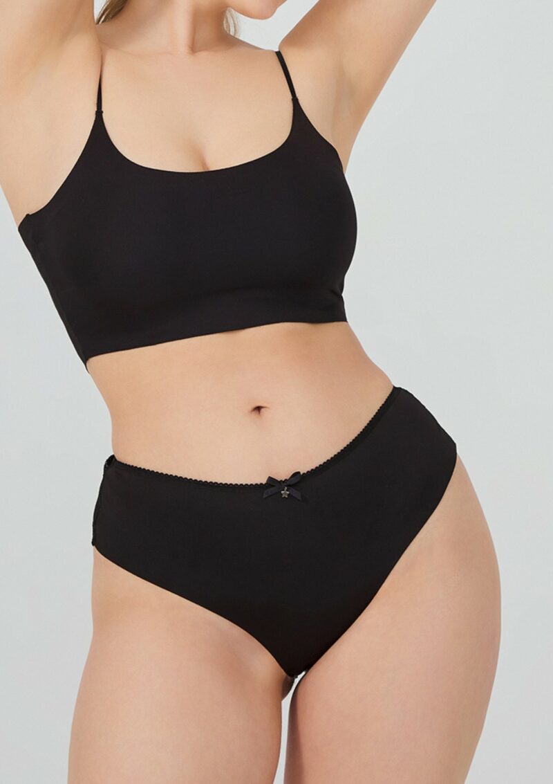 Plus size lasercut brazilian panty - imagine 5