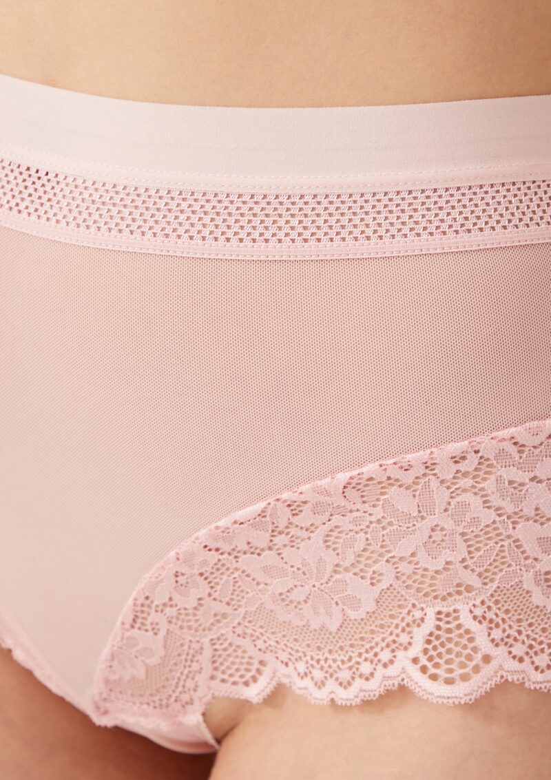 Plus Size Transparent Panty with Lace Detail - Image 15