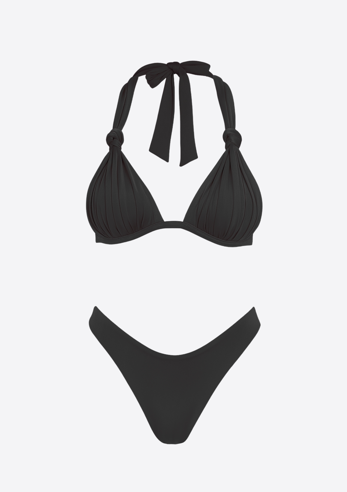 Pierre Cardin Triangle Bikini Black with Knots