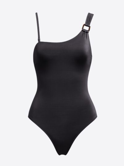 Pierre Cardin One Shoulder Swimsuit Black