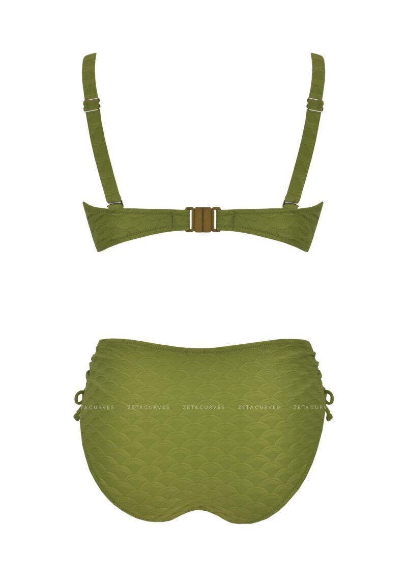 Crool Bikini Set With Knot Cup E Olive - Image 3