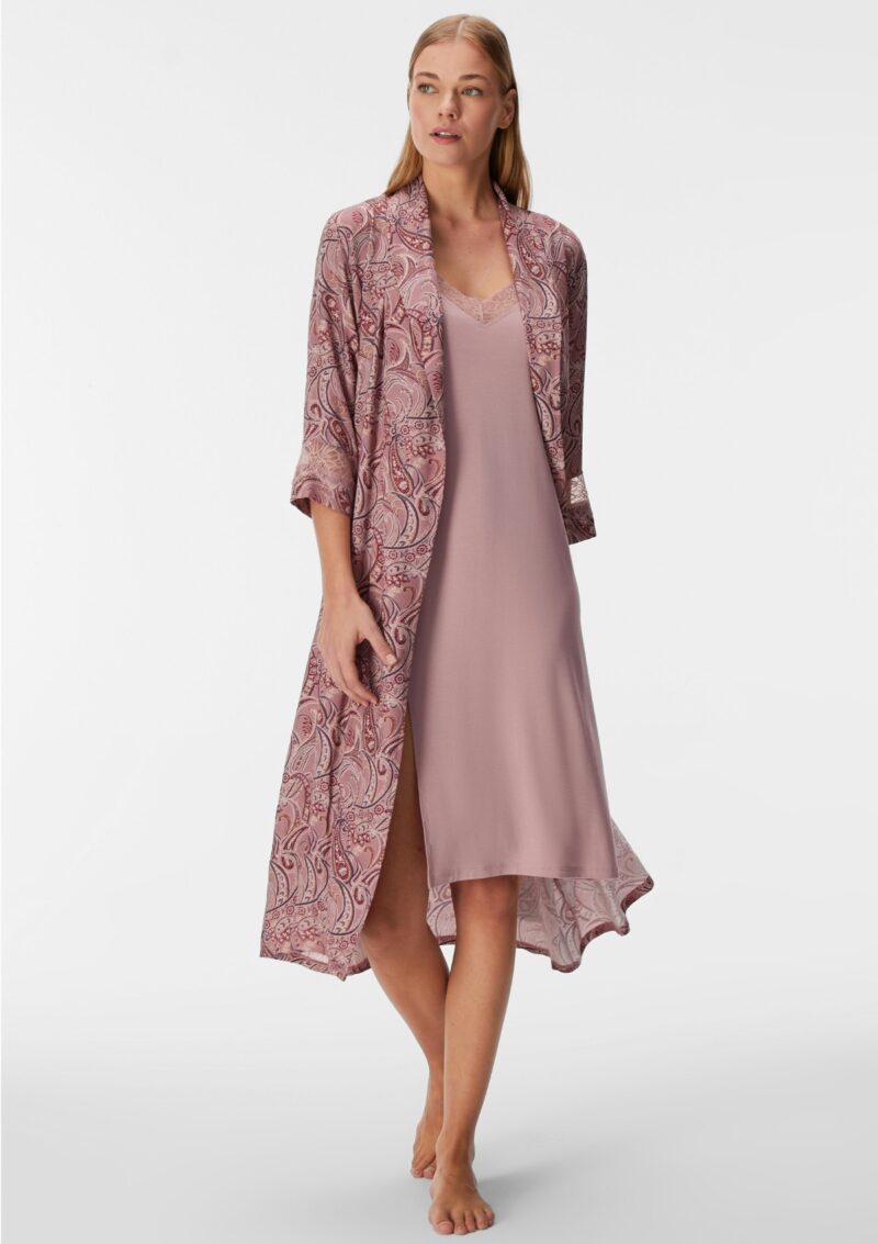 GoldenBay Women's Nightgown with Robe Boho Pink