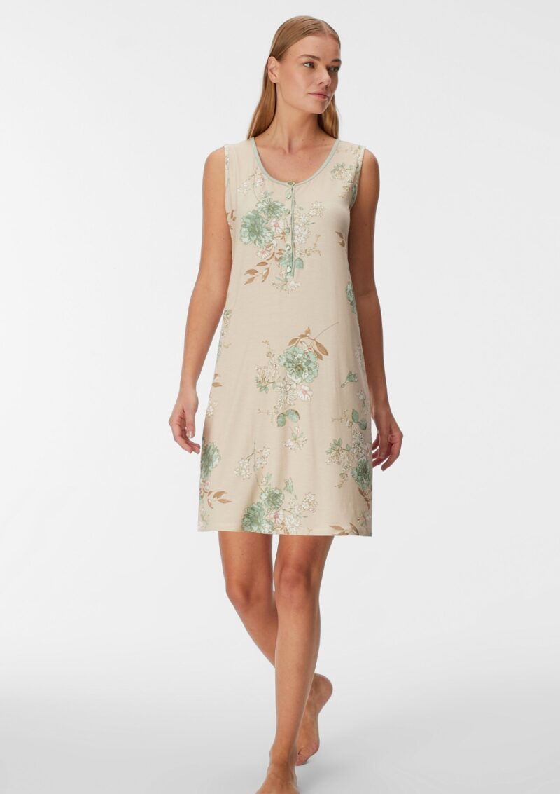 GoldenBay Women’s Viscose Nightgown with Floral Pattern - Image 2