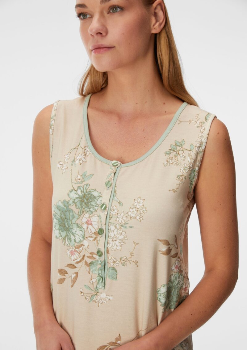 GoldenBay Women’s Viscose Nightgown with Floral Pattern - Image 4