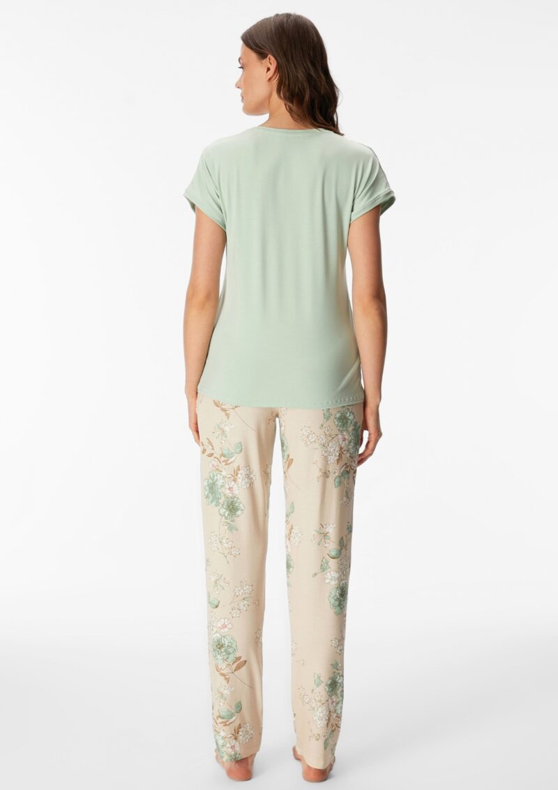 Goldenbay Pajama Set Short Sleeve Pastel Green - Image 3