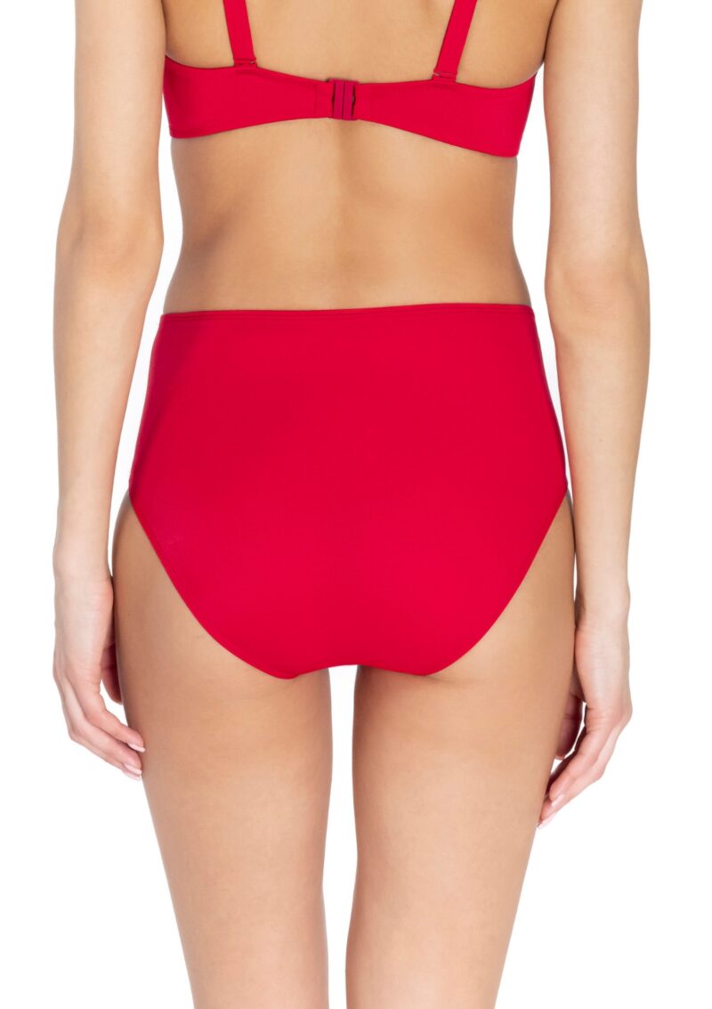 Chilli High Waisted Bikini Slip Red - Image 3
