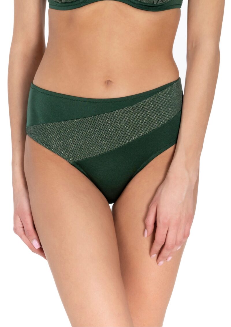 Capri High Waisted Bikini Slip Green - Image 2