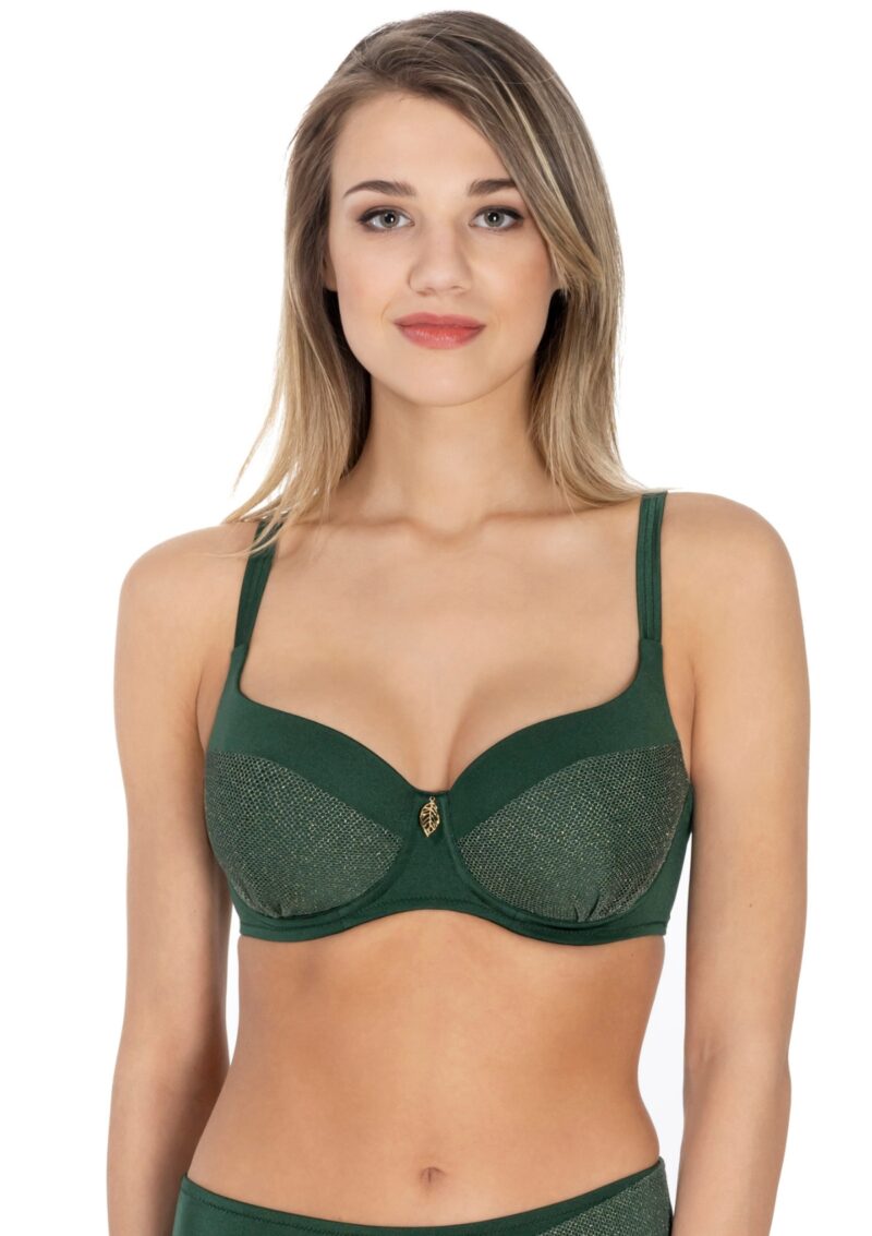 Capri Padded Bikini Top Green - Image 2