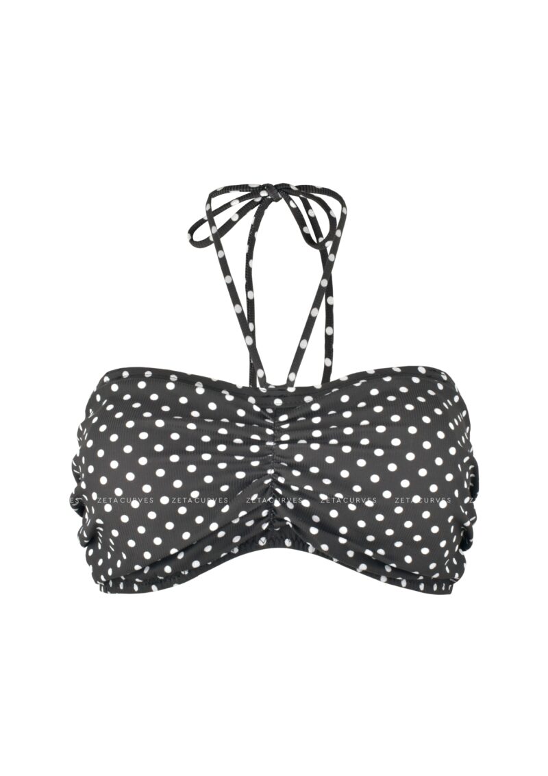 Strapless Bikini Top Polka Dot Cup E