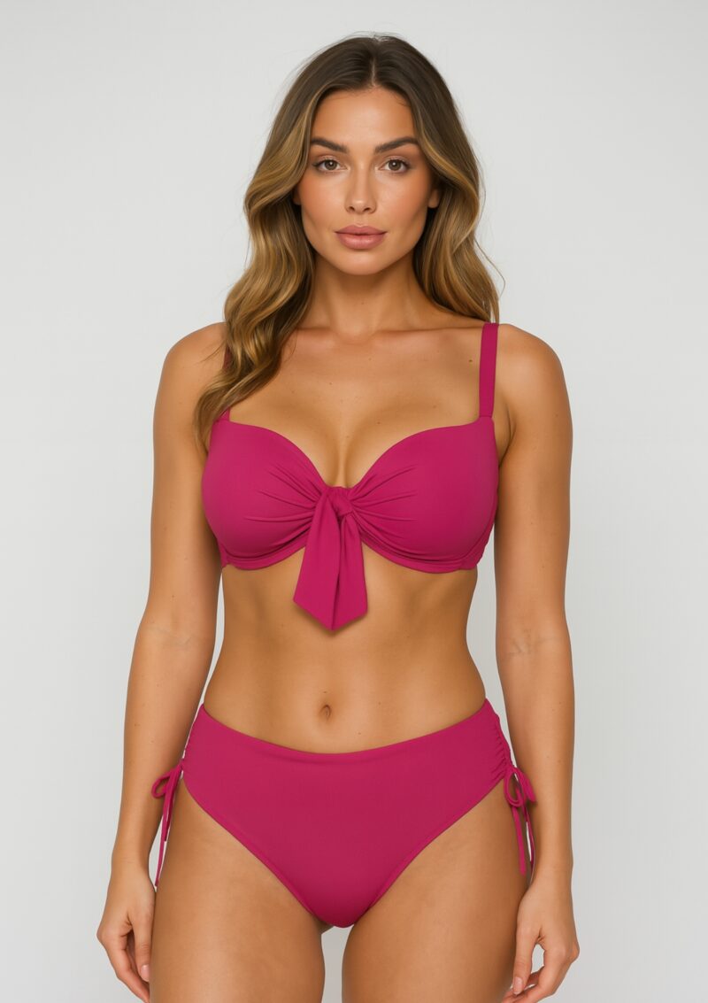 Crool Magenta Bikini Bottom with Side Laces - Image 2