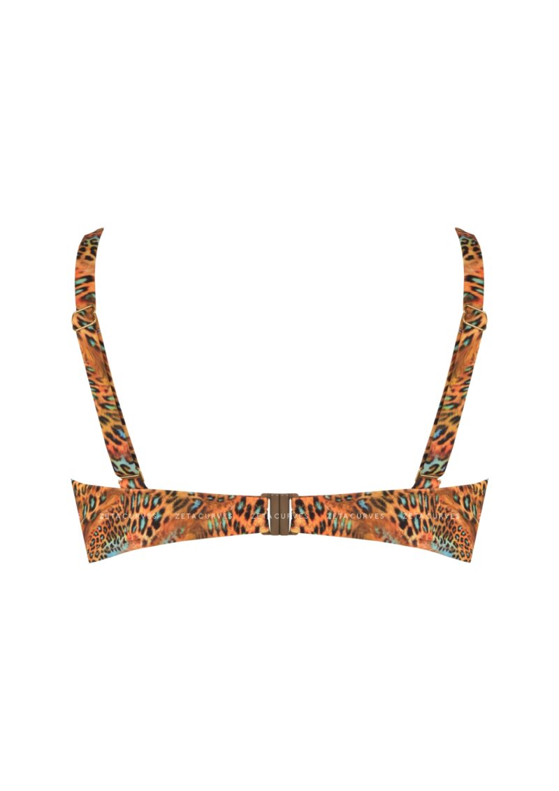Croolita Bikini Top with Knot – Leopard – Cup E - Image 3