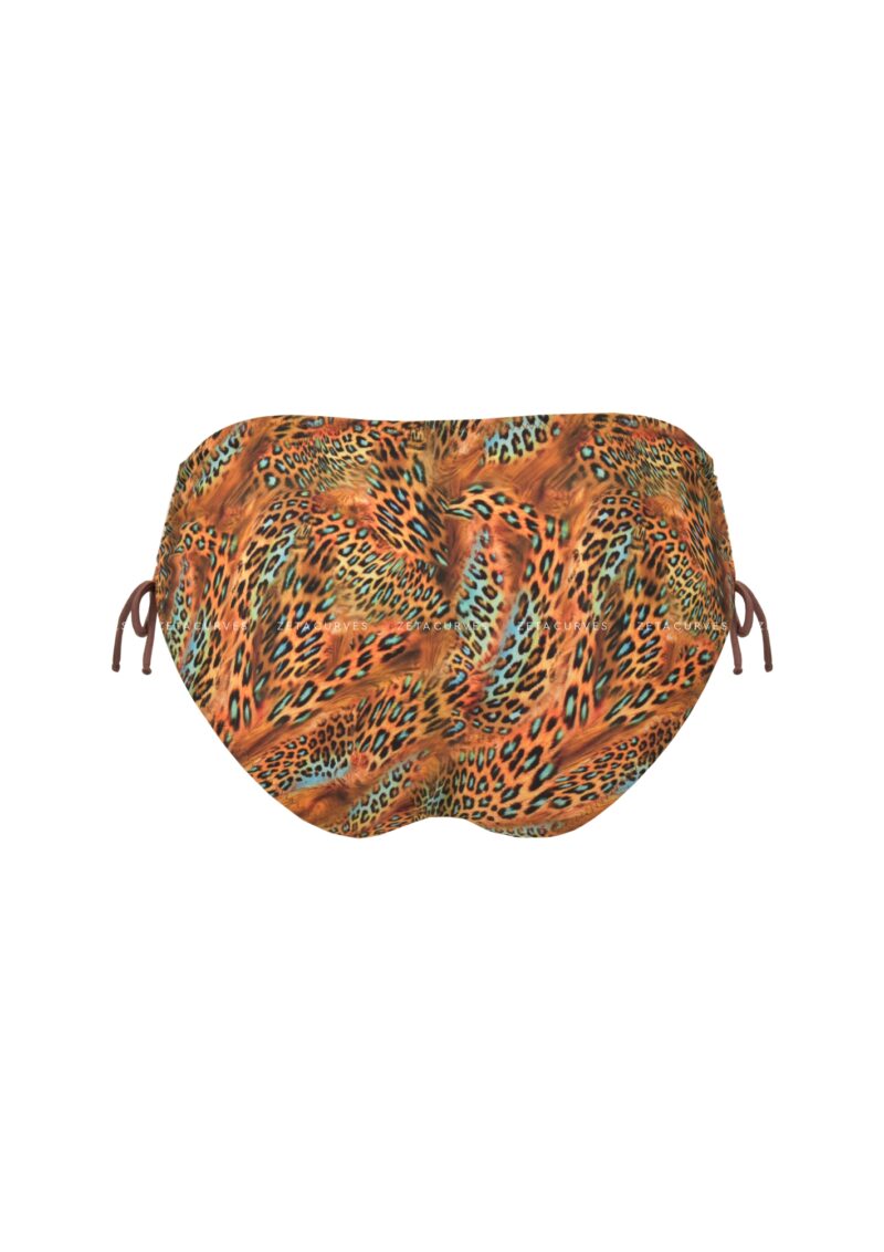 Croolita Bikini Bottom with Side Laces - Leopard - Image 3