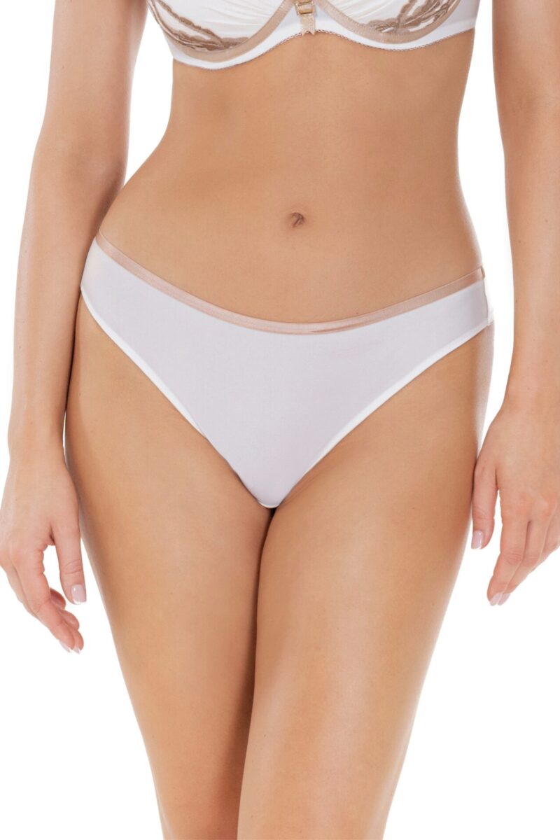 Valencia string briefs white – μπροστινή όψη σε λευκό