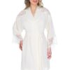 Bridal Robe with Lace White