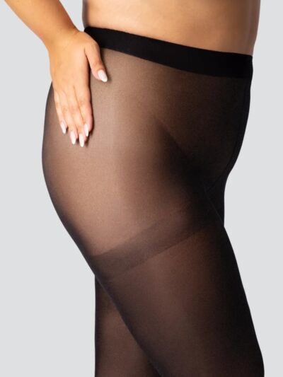 καλσόν plus size μαύρο λεπτομέρεια