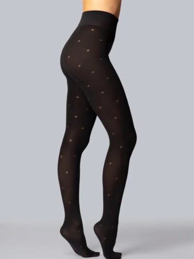 μαύρο καλσόν με σχέδιο